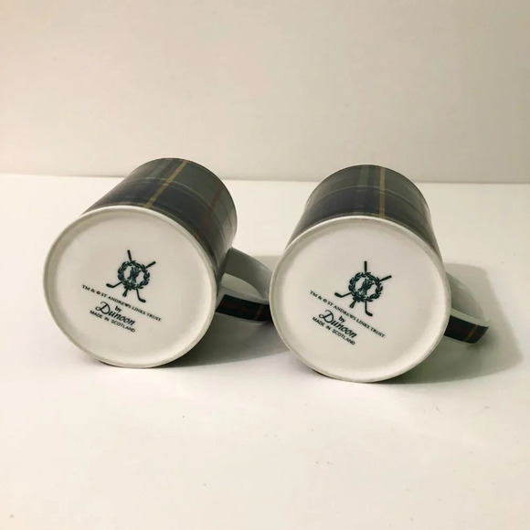 Lot of 2 Dunoon Scotland Mugs Coffee Cups Tartan Plaid - Picture 6 of 16